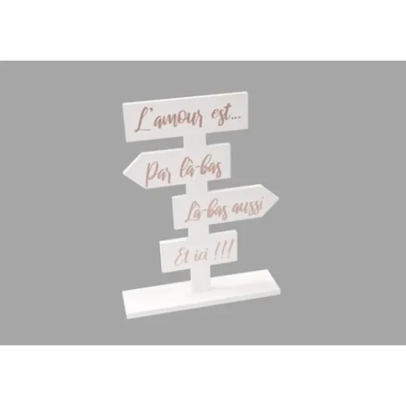 Totem Deco De Table Rose Gold L'Amour Est Par La