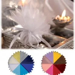 Tulle Voile Festonn Bleu Marine X25 Pi Ces