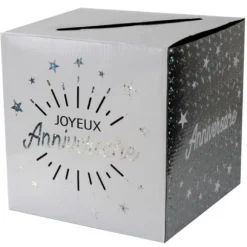 Urne A Enveloppe Joyeux Anniversaire Argent