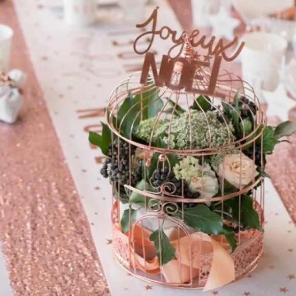 Urne Cage Oiseau Rose Gold