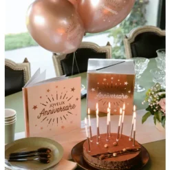 Urne Carr E Joyeux Anniversaire Etincelant Rose Gold 20Cm