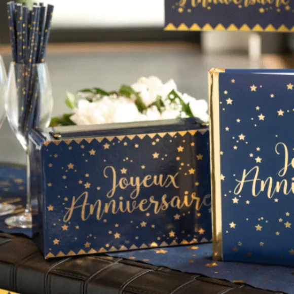 Urne Joyeux Anniversaire M Tallis E Bleu Marine