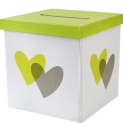 Urne Mariage Avec Coeur Vert Anis