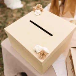 Urne Mariage Carr E Naturelle 25 Cm