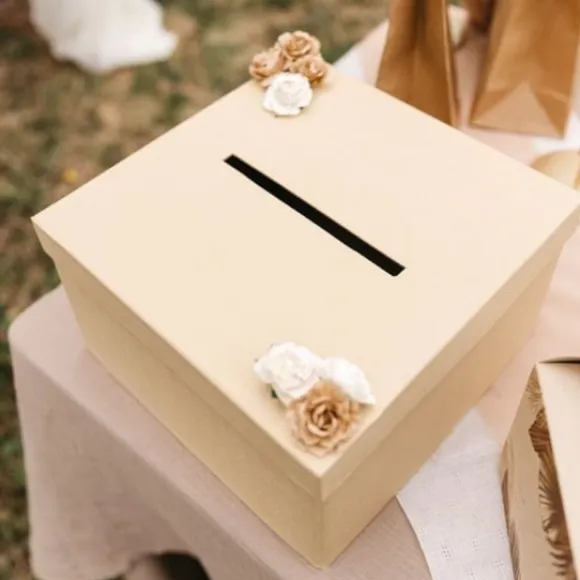 Urne Mariage Carr E Naturelle 25 Cm