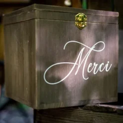 Urne Mariage En Bois Naturel