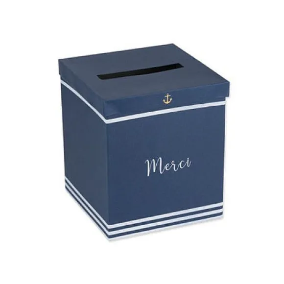 Urne Mariage Merci Marine Ancre