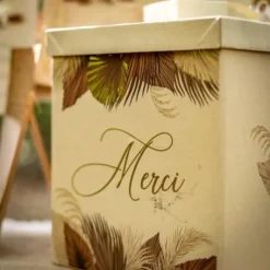 Urne Mariage Merci Palmier