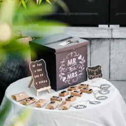 Urne Mariage Noir Mr Mrs