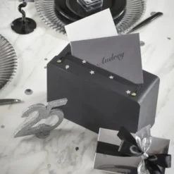 Urne Mariage Valise Ardoise Noire