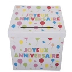 Urne Originale Joyeux Anniversaire Multicolore