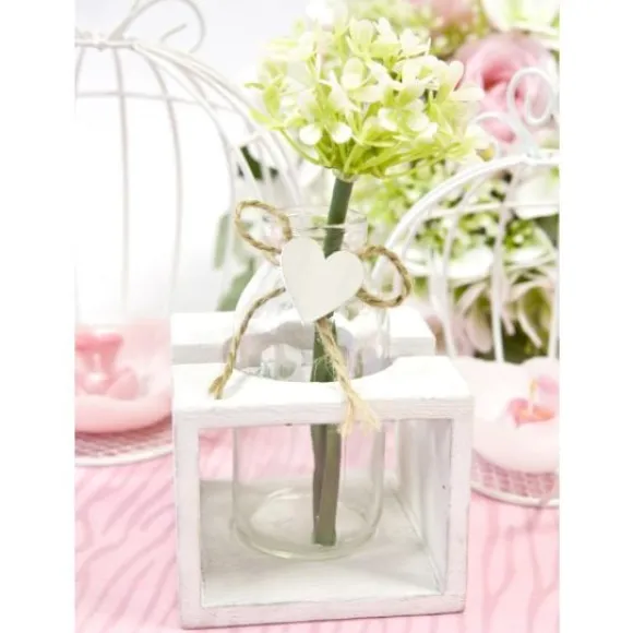 Vase Avec Coeur Support En Bois