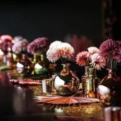 Vase Boule En Verre Or M Tallis