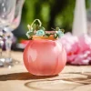 Vase Bucolique Rose 8Cm Avec Raphia