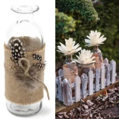 Vase En Verre Plumes Mouchet Es 16Cm