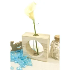 Vase Soliflore Dans Cadre Bois