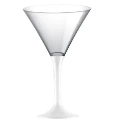 Verre Cocktail En Plastique Blanc X 20 Pi Ces