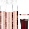 Verre En Plastique Cristal Liser Rose Gold X 10 Pi Ces