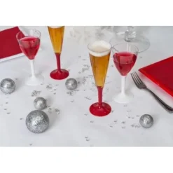 Verre Vin Plastique Blanc X 20