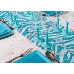 Verre Vin Plastique Bleu Marine X 20