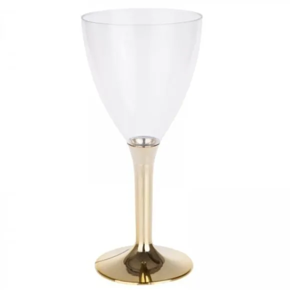 Verre Vin Plastique Or Chrome X 20