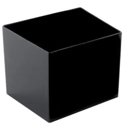 Verrine En Plastique Cubique Noir X 15 Pi Ces