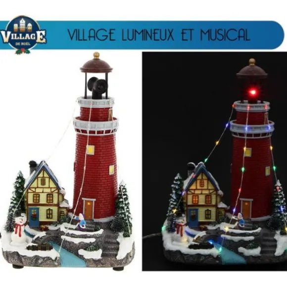 Village De Noel Phare Musical Et Lumineux